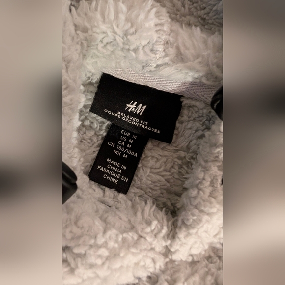 H&M Light Gray Sherpa Jacket - Picture 3 of 4